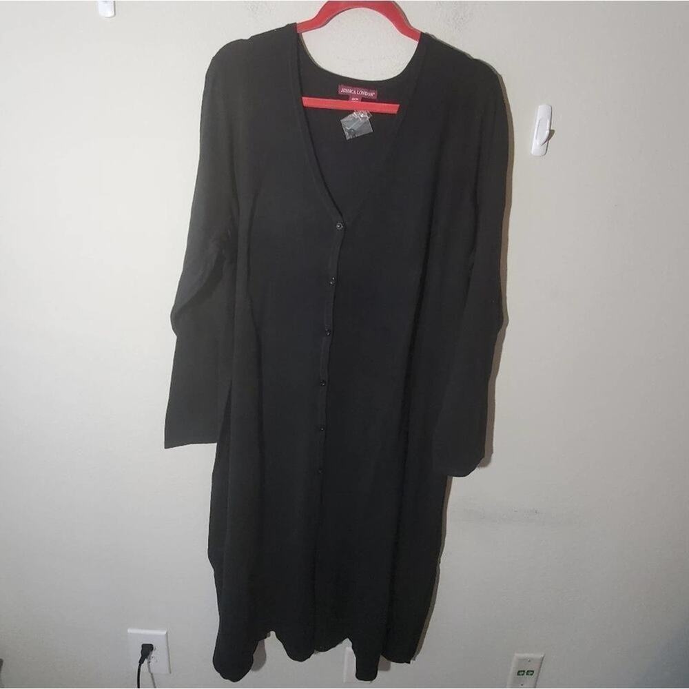 JESSICA London black button‎ down dress plus size 22/24 NEW